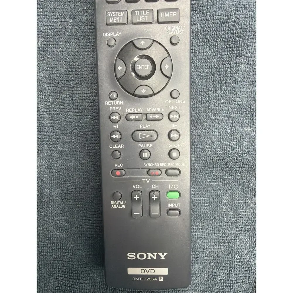 Sony Remote Control RMT D255A For RDR VX535 RDR VX560 RDR VX555 DVD VCR Combo